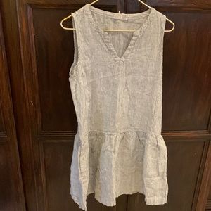 *4/$20* Artisan NY linen seersucker drop waist dress - size small - EUC